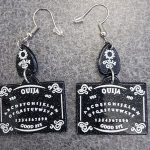 Black and White Ouija Board Earrings